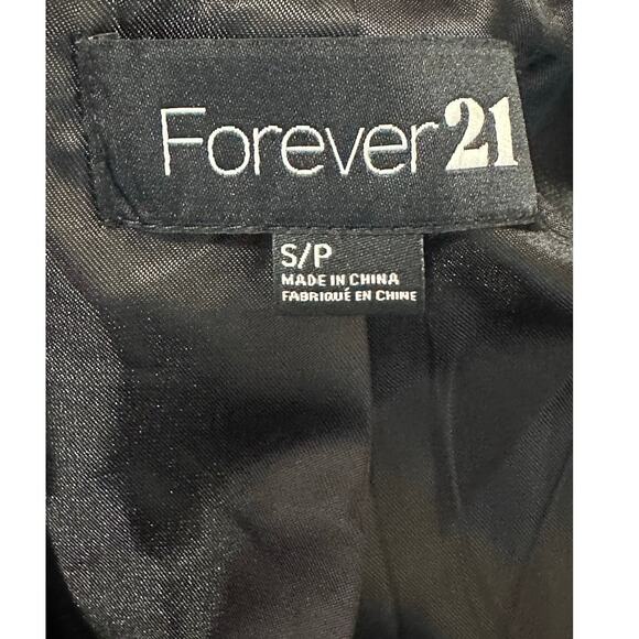 Forever 21 black one button fitted cocktail blazer size Small - Picture 3 of 10